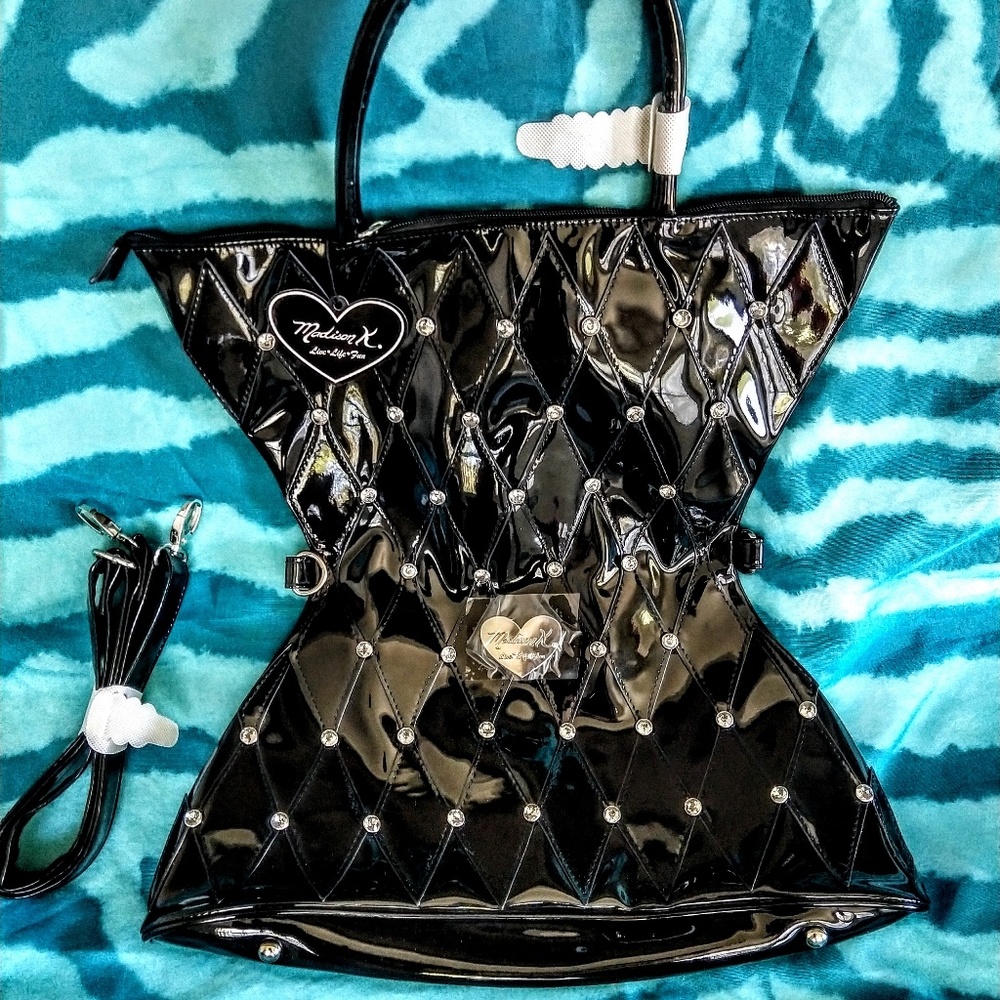 🖤 Madison K. Large Black Funky Shopper